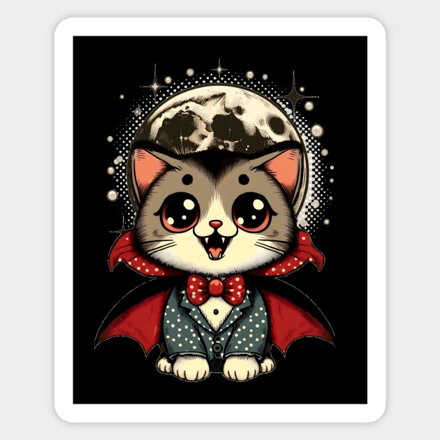 Vampire cat Sticker by NightvisionDesign